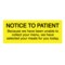 Nevs Notice To Patient Label 7/8 x 1-5/8" DFW-0009 - alternate 1